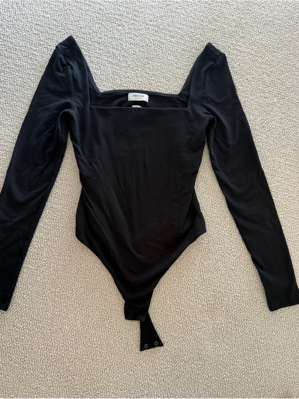 BNNT Aritzia Contour Black Bodysuit Top